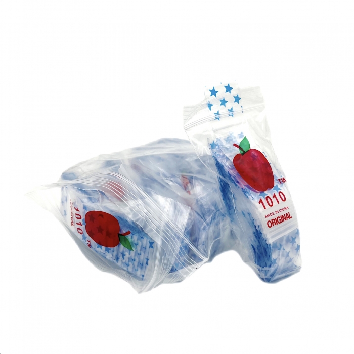 1000 Apple1010 Resealable Plastic Bags Blue Star 25x25mm