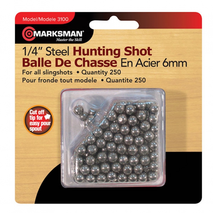 MARKSMAN Blister Packed Slingshot Pellets 6mm 250s