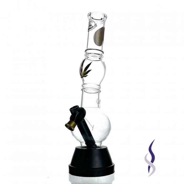 Agung Skinny Bubbles Glass Bong With Design 27cm