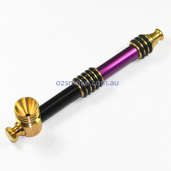 Agung 1646 COLOUR O_RING SPIKE Metal Dry PIPE 12cm