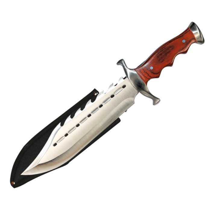 Rite Edge Large Gator Back Bowie Wood Handle Knife 211398 39cm