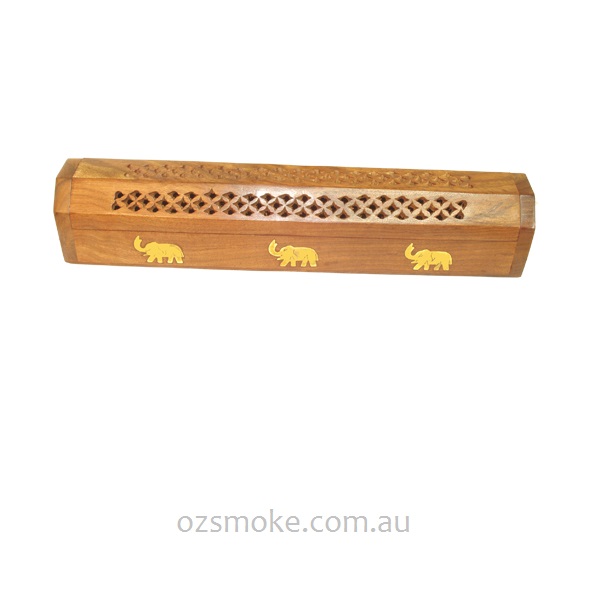 Ash Catcher Wooden Box Elephant Incense Burner