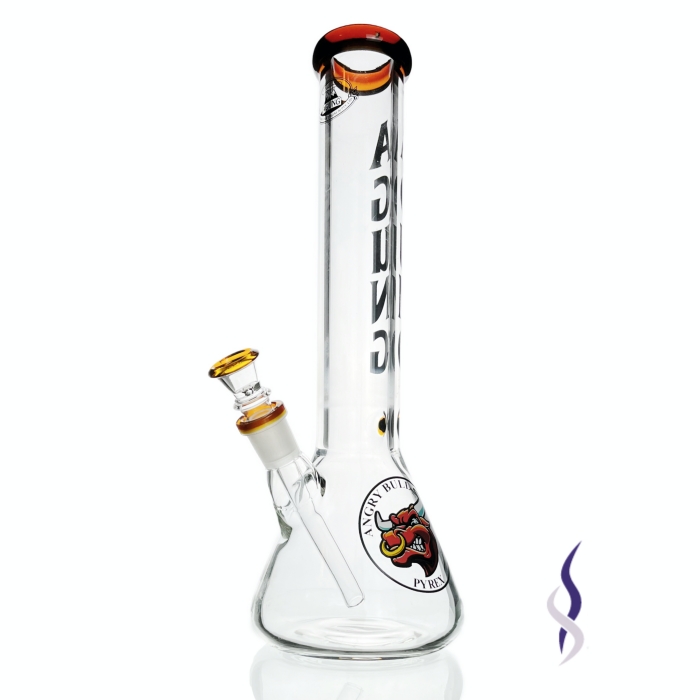 Agung Angry Bull 7mm Thick Beaker Slider Bong Amber 35cm