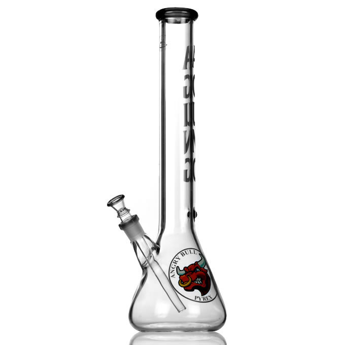 Agung Angry Bull 7mm Thick Beaker Slider Bong Black 45cm