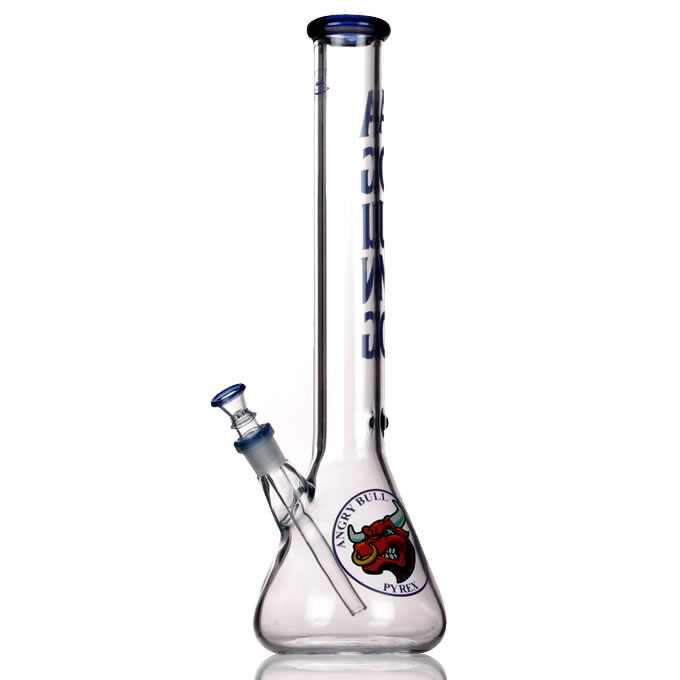 Agung Angry Bull 7mm Thick Beaker Slider Bong Blue 45cm