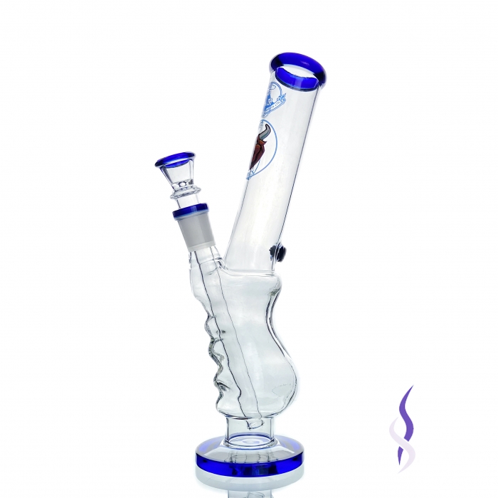 Agung Angry Bull Gripper Full Glass Bong Blue 29cm