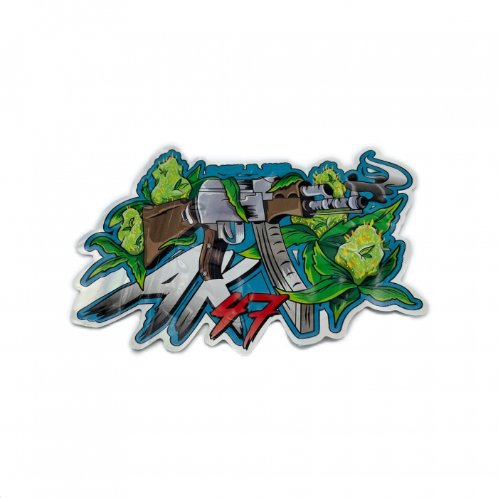 Die Cut Mylar Bags Irregular Pouches With Ziplock AK47