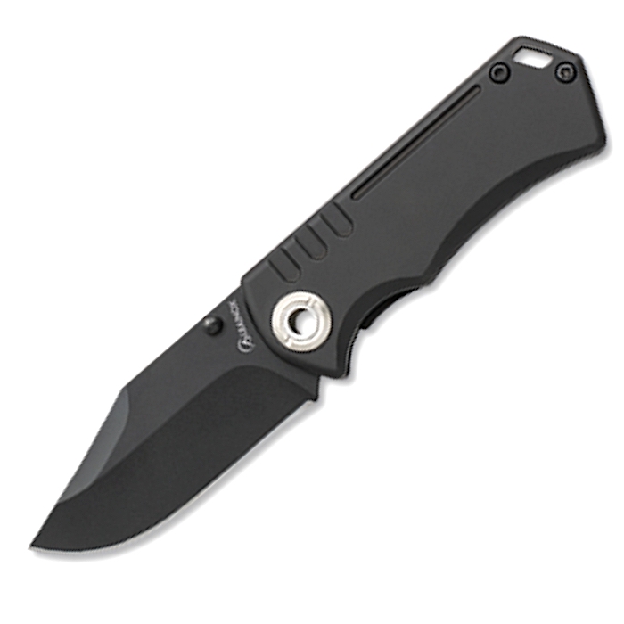 Albainox Black Aluminum Handle Folding Knife 18848 8cm