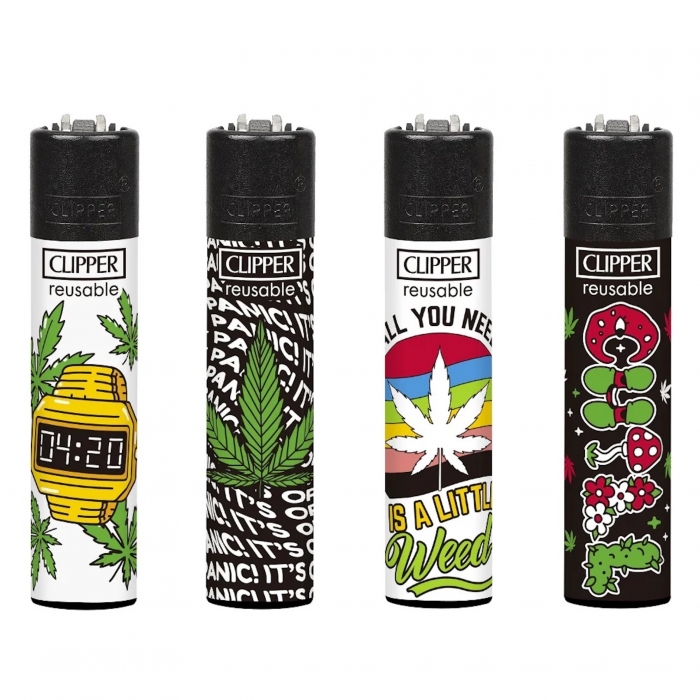 Clipper Refillable Gas Lighter Weed Time