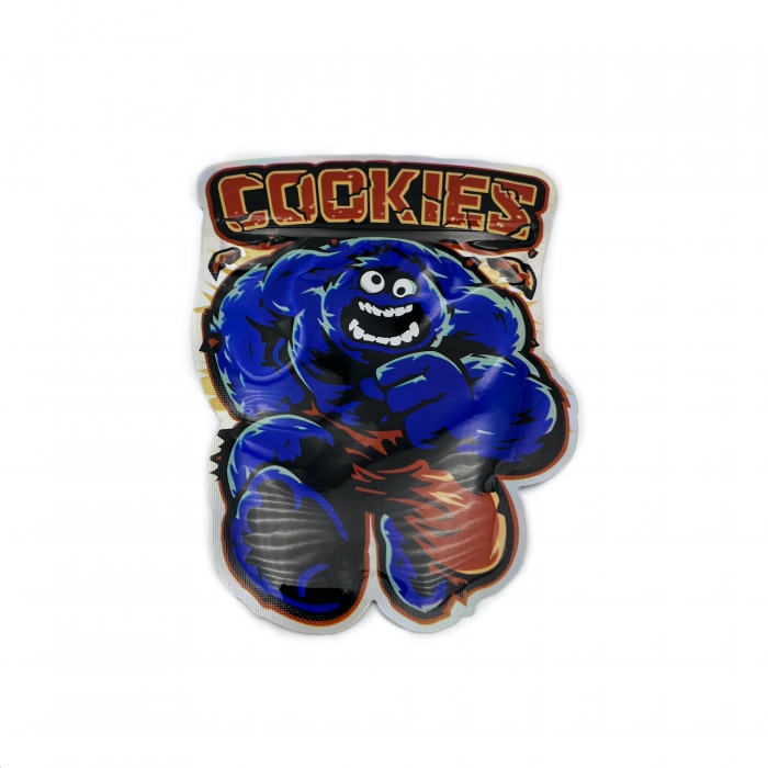 Die Cut Mylar Bags Irregular Pouches With Ziplock Cookies