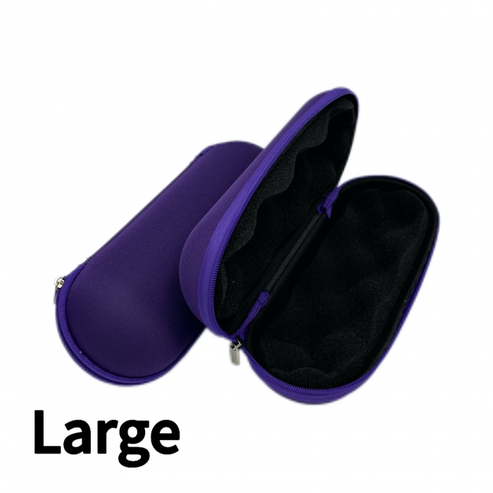Large Purple Sweet Puff Case Glass Pipe Pouch With Zip Lock