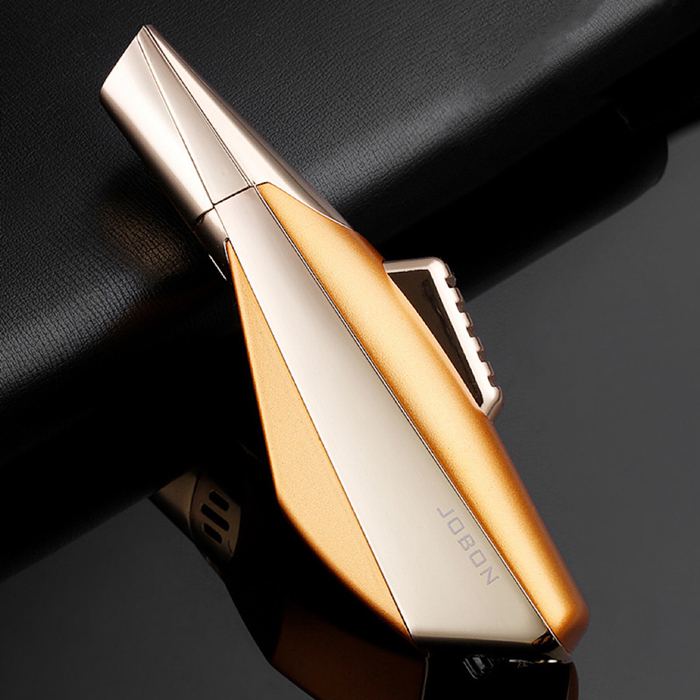 Jobon Superior Strong Single Jet Flame Metal Blow Lighter Gold