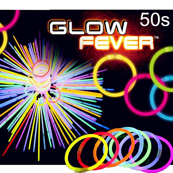 Glow Fever 20cm Bracelets Light Sticks Mix Colour 50s