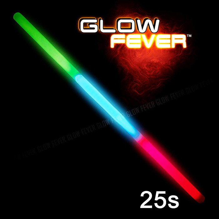 Glow Fever 30cm Jumbo Glow Light Sticks Mix Colour 25s