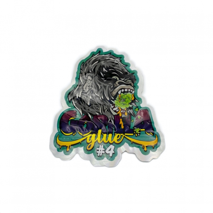 Die Cut Mylar Bags Irregular Pouches With Ziplock Gorilla Glue