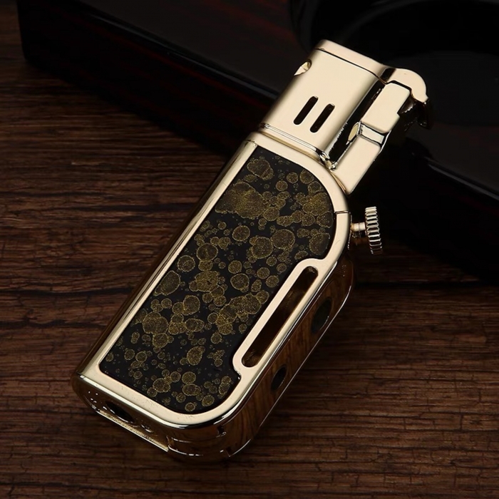 Honest Metal Jet And Soft Dual Flame Flint Lighter With Punch