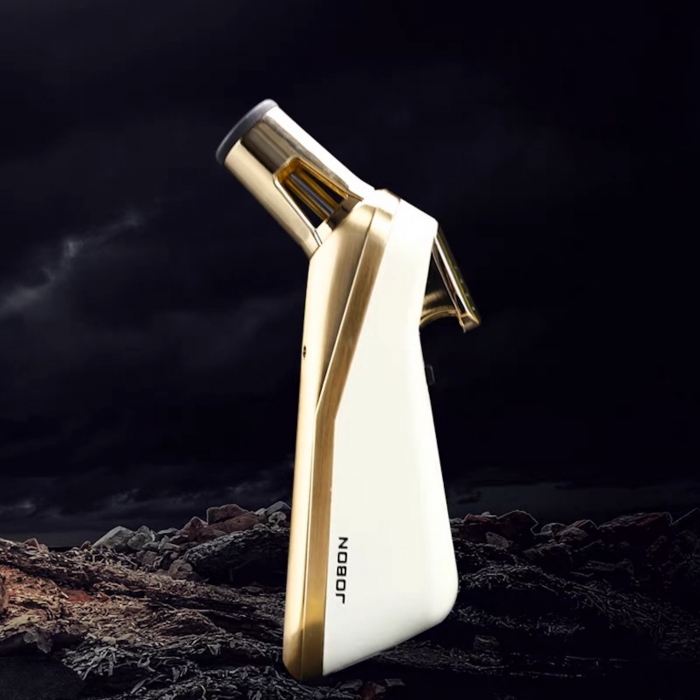 Jobon Torch Cigar Butane Blue Flame Lighter White