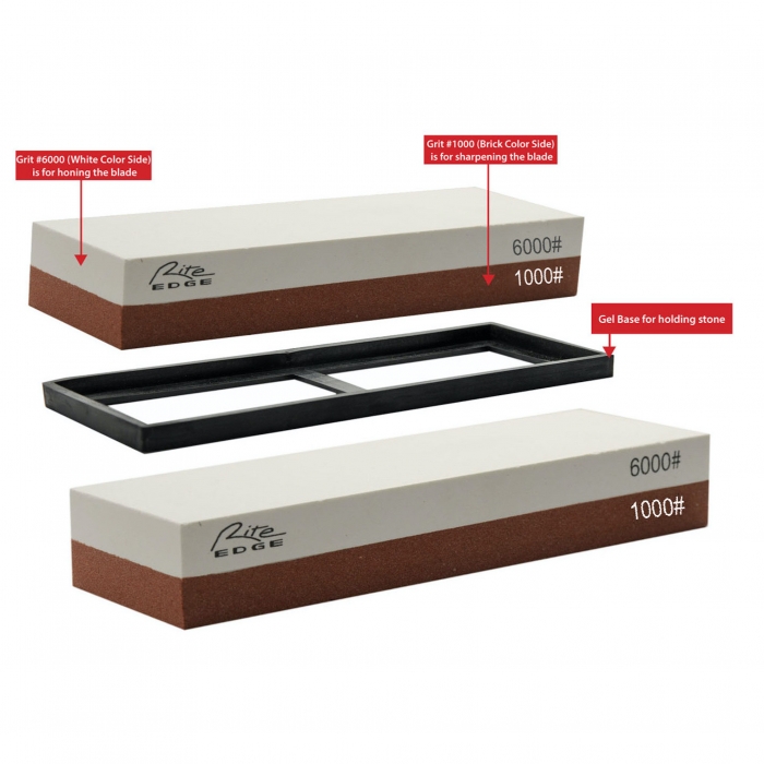 Rite Edge Sharpening Stone 1000 and 6000 grit 19cm