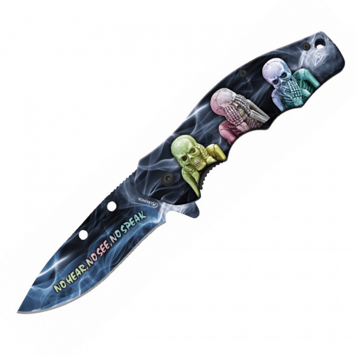 Albainox Fantasy Skull ABS 3D Handle Knife 12cm