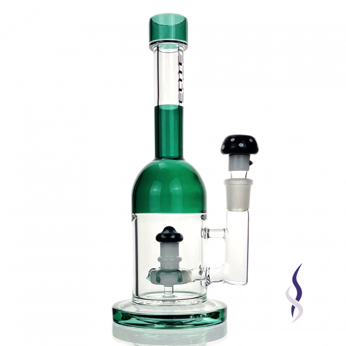 HBKing Elite Mushroom Perc Glass Bong 25cm Teal