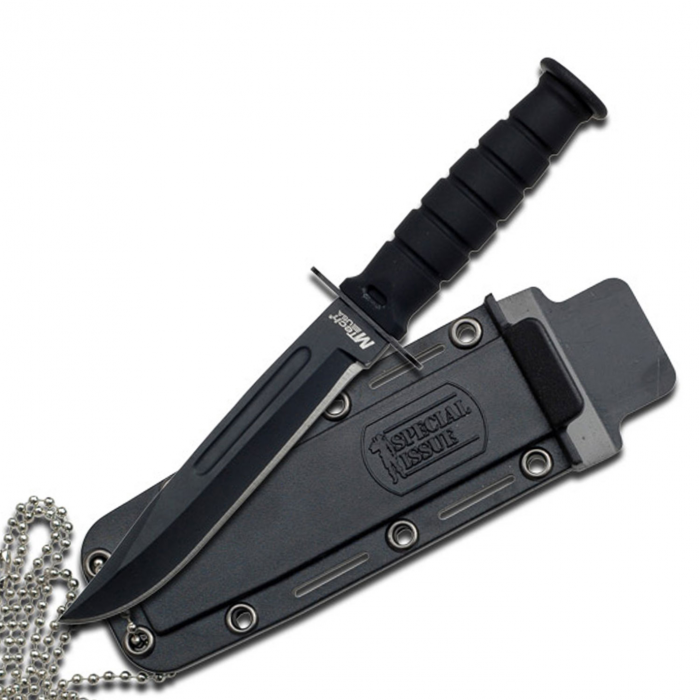 MTech Neck Knife Black Blade MT632DB 15cm