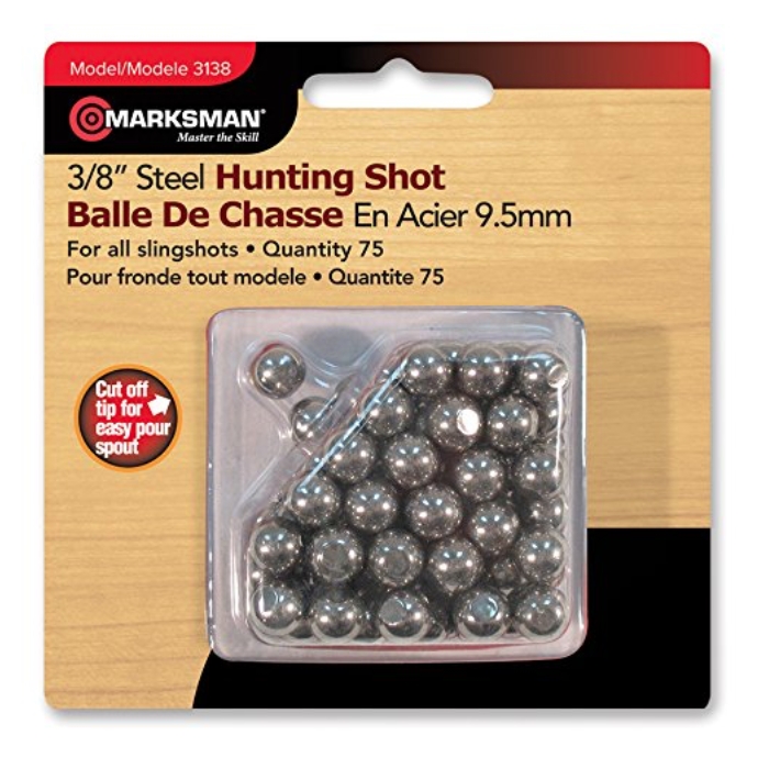 MARKSMAN Blister Packed Slingshot Pellets 9.5mm 75s