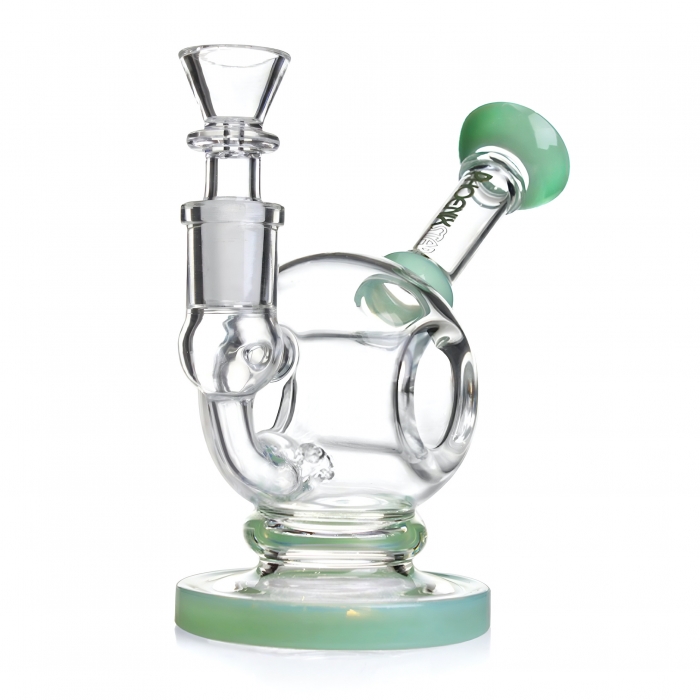 Phoenix Star Glass Water Bubbler 15cm Green
