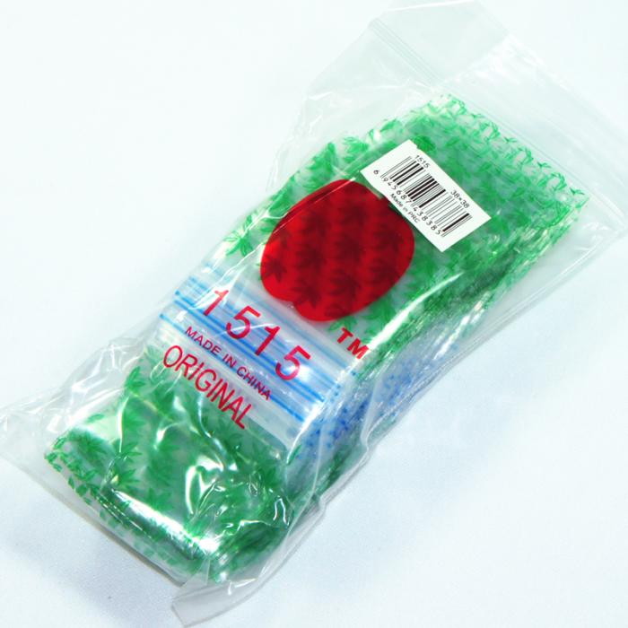 100 Apple1515 Resealable Plastic Bags Weed 38X38mm