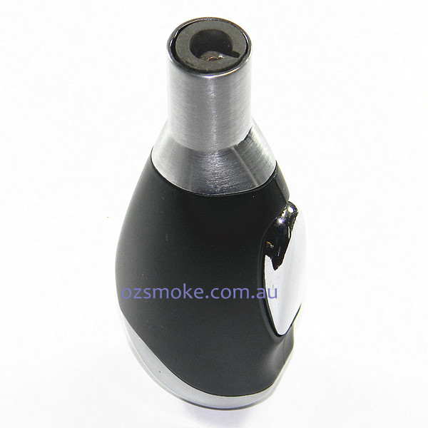 Vertical Stainless Steel Jet Lighter Black