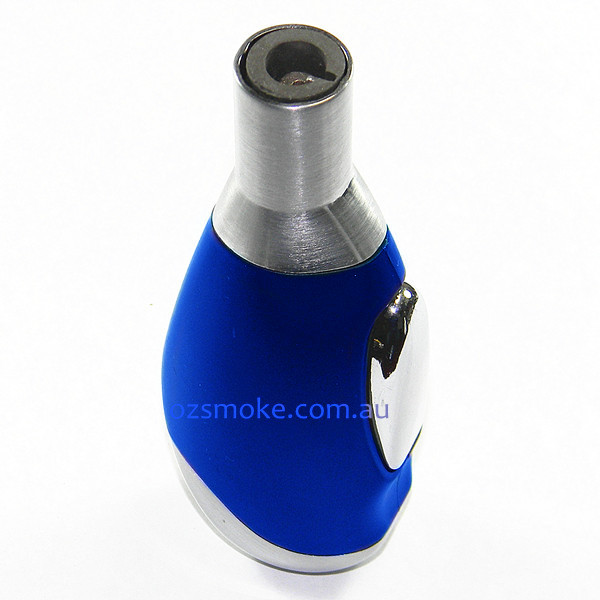 Vertical Stainless Steel Jet Lighter Blue