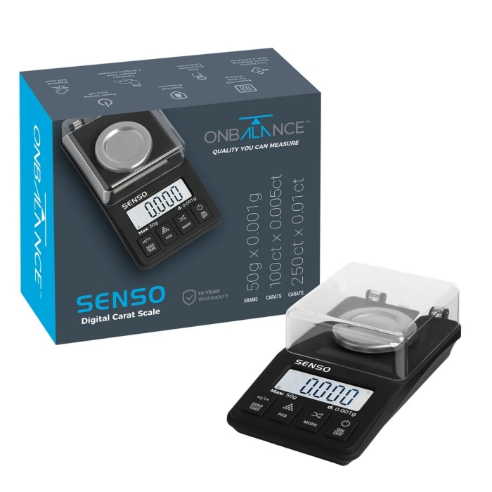 ON BALANCE SENSO CARAT MILLIGRAM SCALE 0.001g_50g