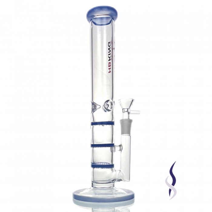 HBKing Triple Honeycomb Percolator Full Glass Bong 28cm Blue Jade
