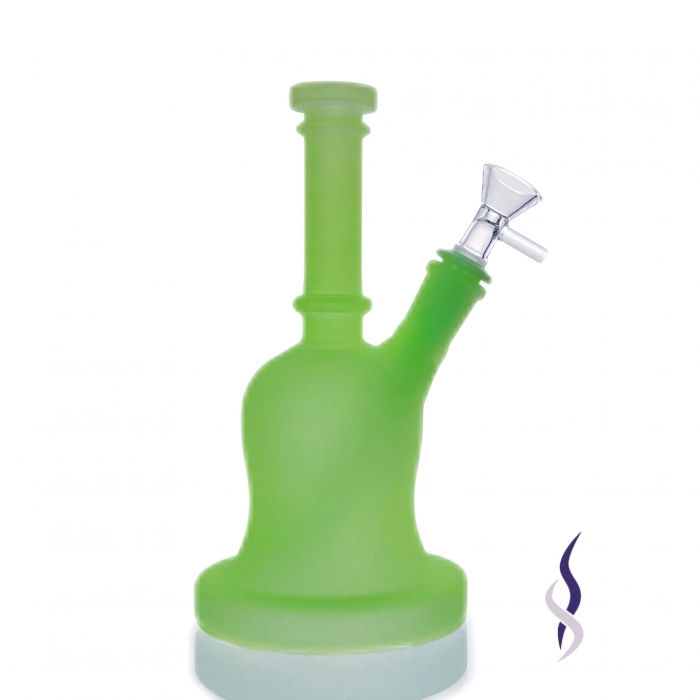 HBKing Bell Luminous Glass Bong 21cm Frosted Green