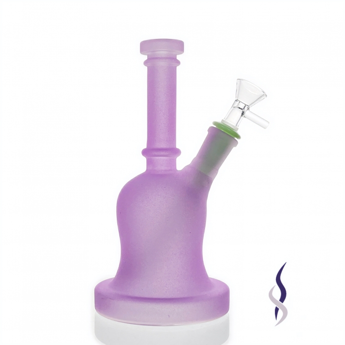 HBKing Bell Luminous Glass Bong 21cm Frosted Purple