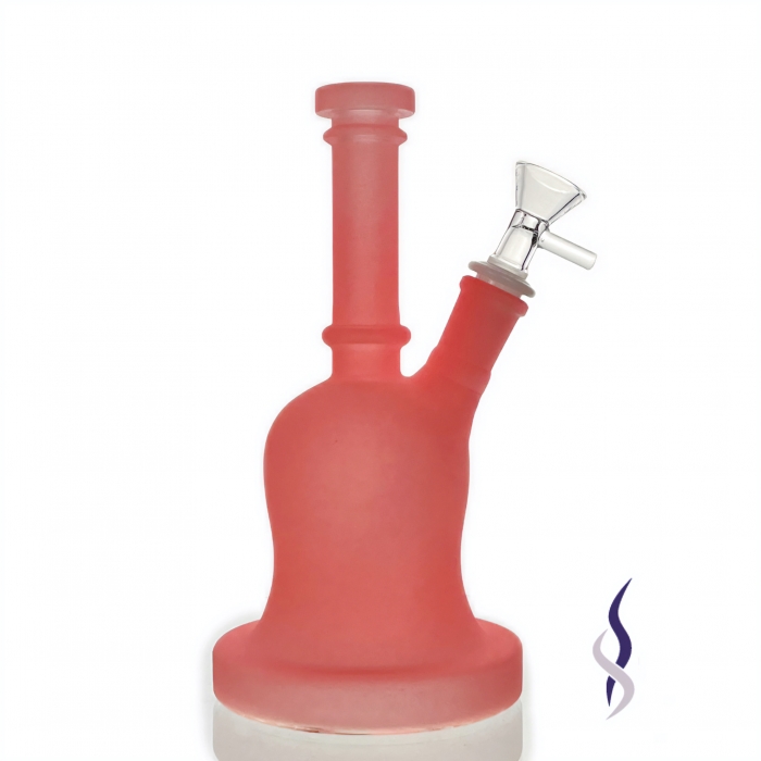 HBKing Bell Luminous Glass Bong 21cm Frosted Red