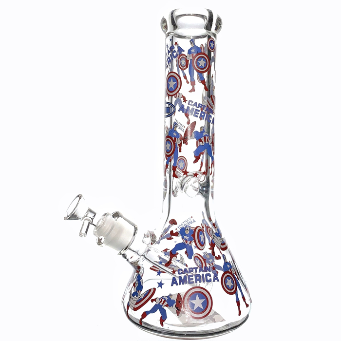Stone Age Beaker 9mm Extra Thick With Captain America 30cm