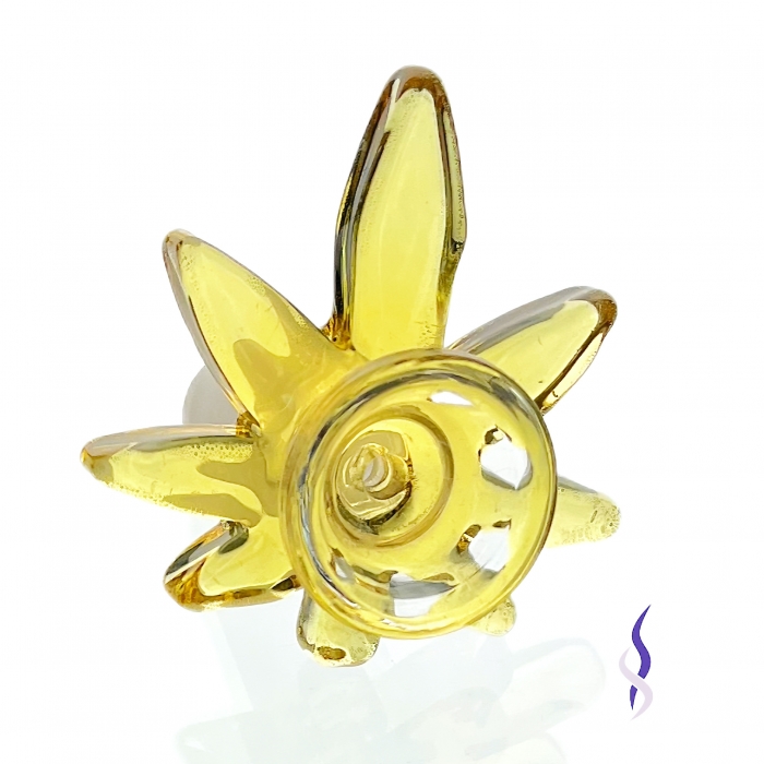 WEGE Yellow Weed Glass Cone 14mm