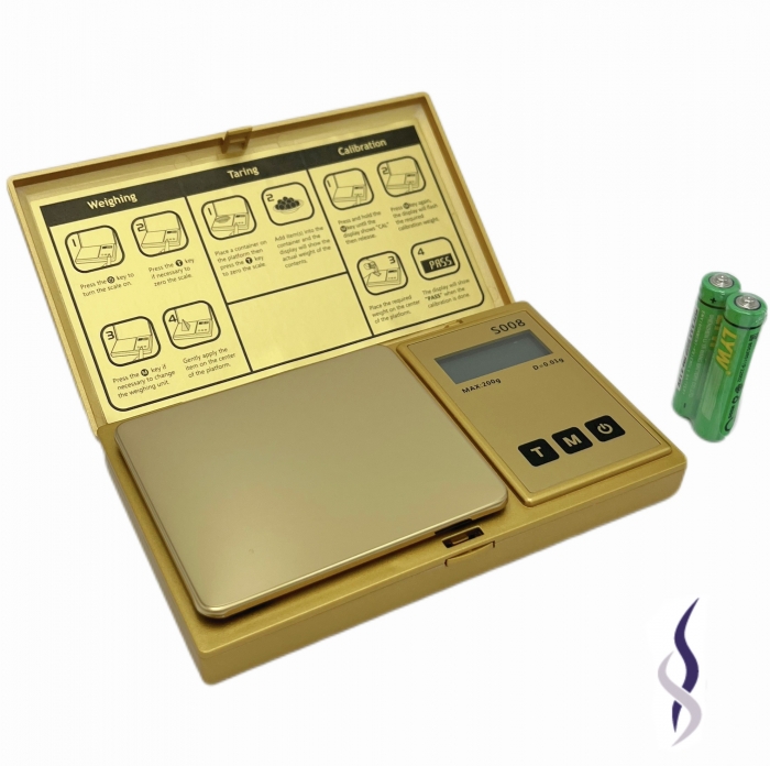 Digital Jewelry Pocket Scale S008 Matte Gold 0.01g_200g