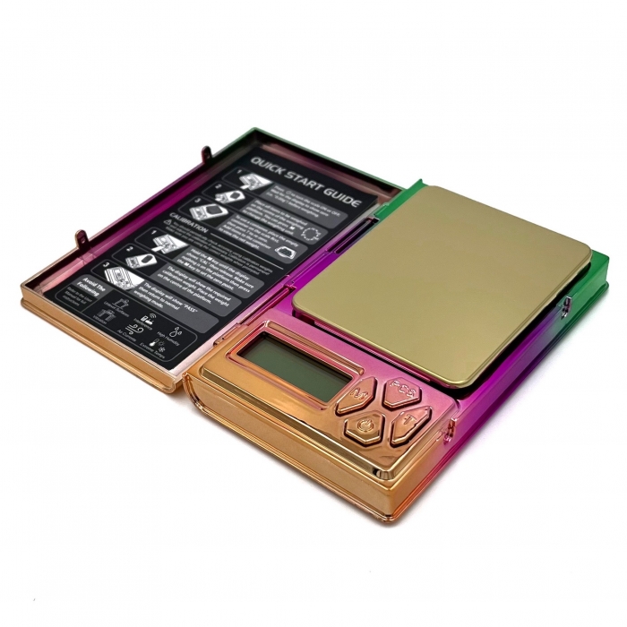Digital Jewelry Pocket Scale S009 Chrome Rainbow 0.01g_100g