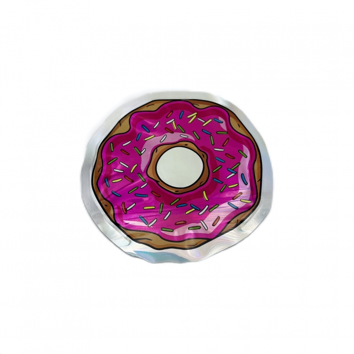 Die Cut Mylar Bags Irregular Pouches With Ziplock Donut