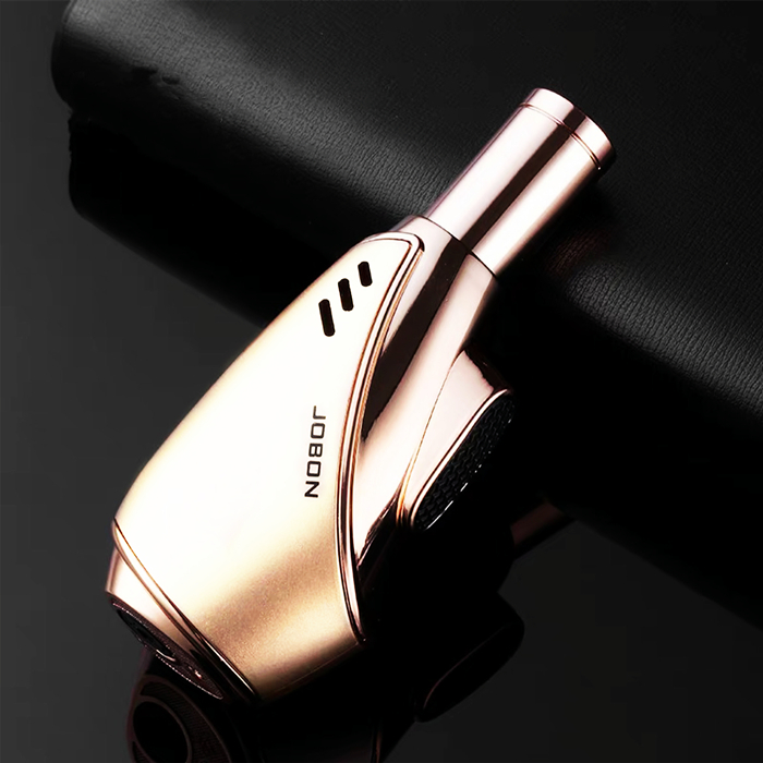Jobon Vertical Egg Shape Jet Lighter Gift Box Gold