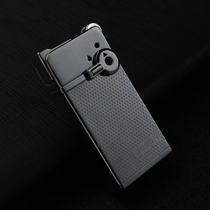 JOBON Dual Jet and Normal Flames Gift Lighter Gun Grey
