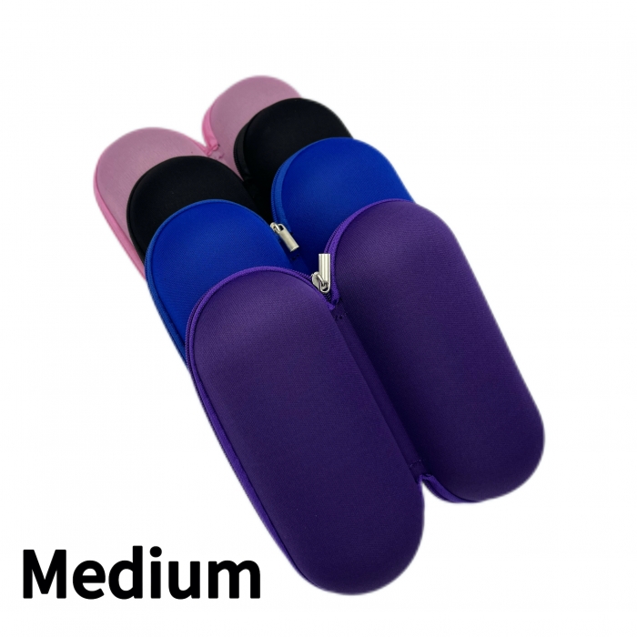 Four Pack Medium Sweet Puff Glass Pipe Cases With Zip Lock