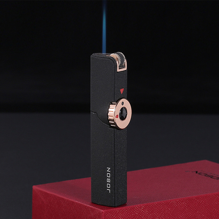 JOBON Flint Lit Slim Jet Lighter Gift Pack GLA14D Matte Black