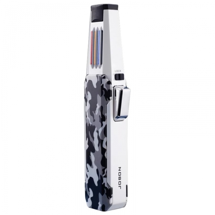Jobon Zinc Alloy Adjustable Sharp Jet Flame Lighter Camouflage 17cm