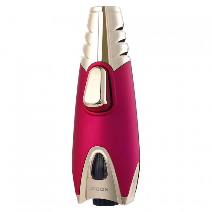 Jobon Rocket Torch Zinc Alloy Jet Flame Lighter Rose Pink