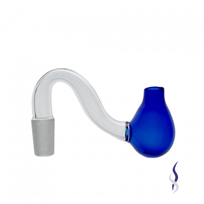 Mini Bubbler Top Glass Pipe C14mm B27mm L8cm Blue
