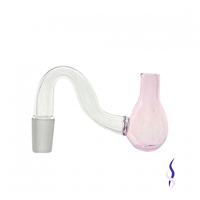 Mini Bubbler Top Glass Pipe C14mm B27mm L8cm Pink