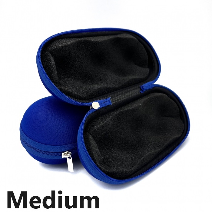 Medium Blue Sweet Puff Case Glass Pipe Pouch With Zip Lock