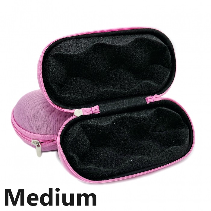 Medium Pink Sweet Puff Case Glass Pipe Pouch With Zip Lock